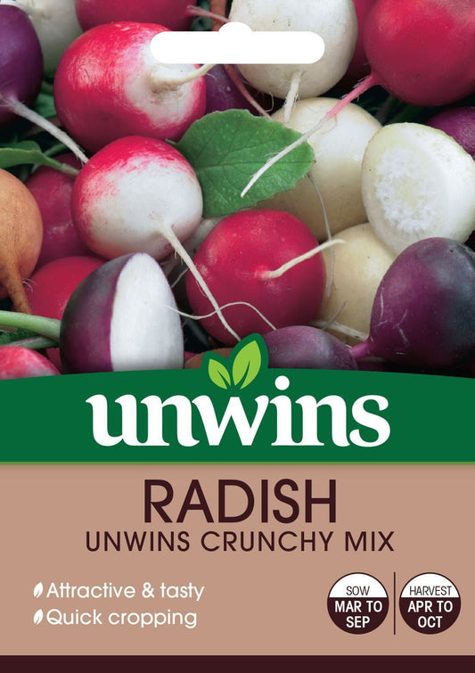 Unwins Radish (Globe) Unwins Crunchy Mix 400 Seeds