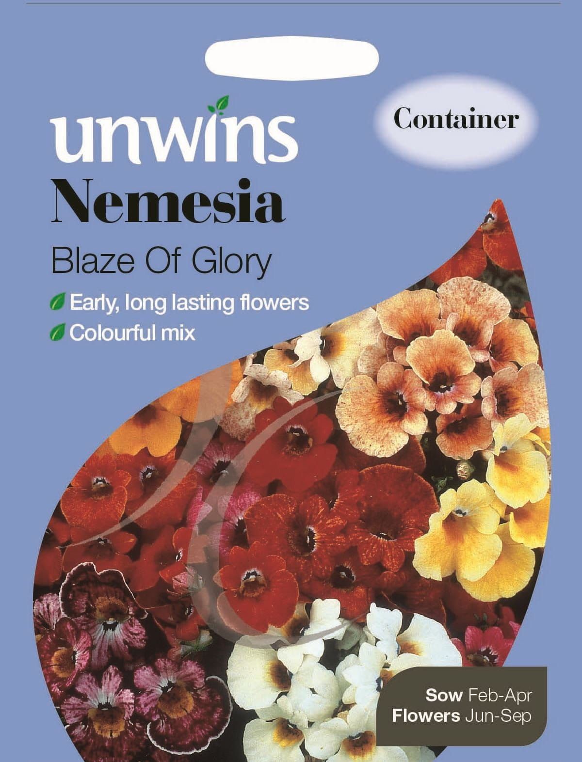 Unwins Nemesia Blaze Of Glory 1000 Seeds