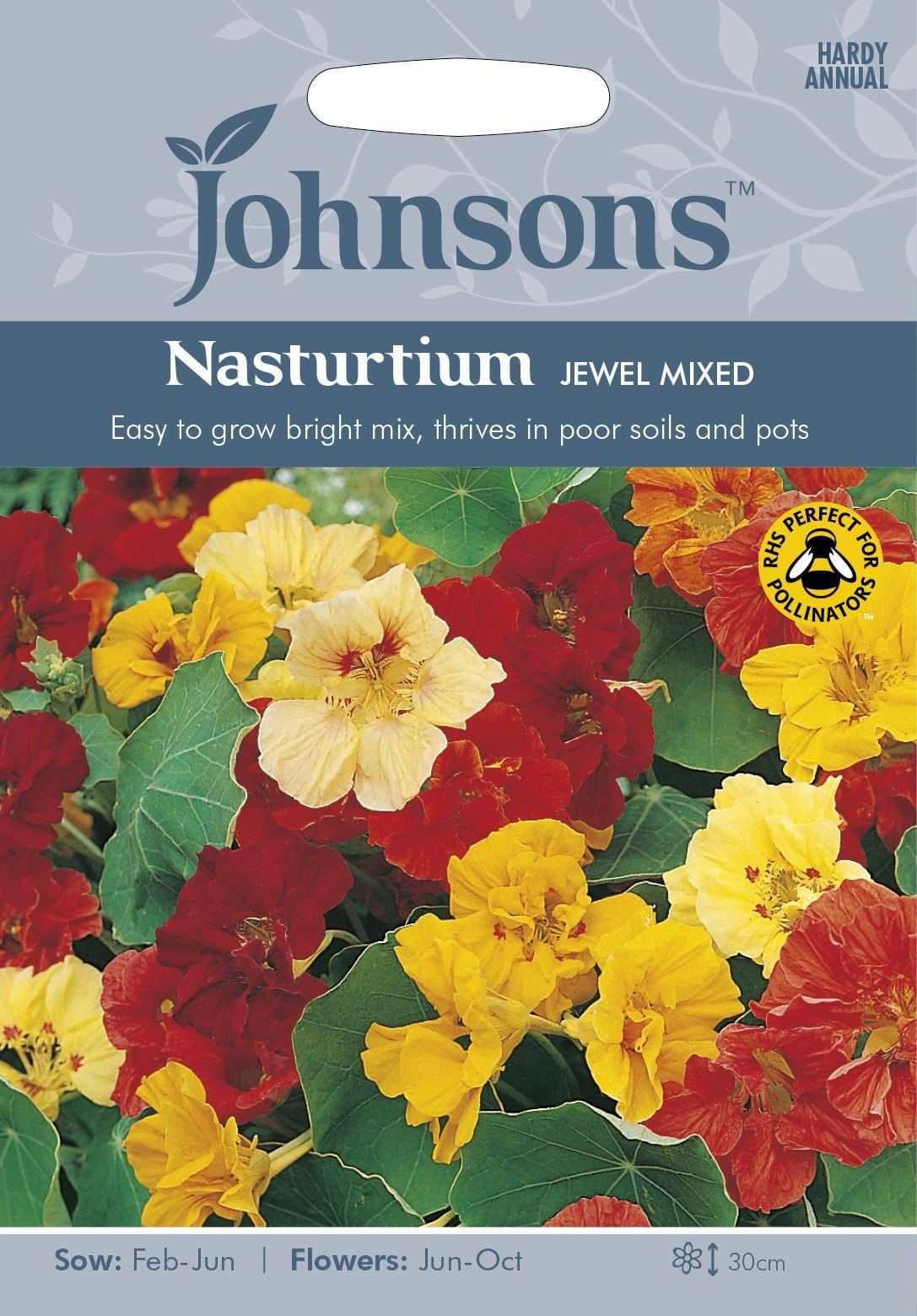 Johnsons Nasturtium Jewel Mixed 35 Seeds