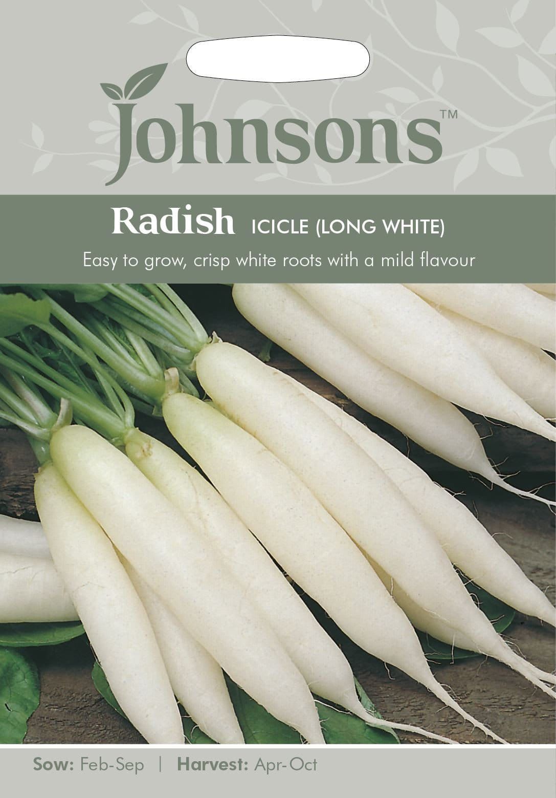 Johnsons Radish Icicle 500 Seeds
