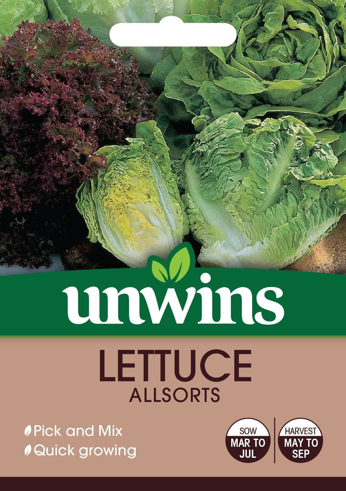 Unwins Lettuce Allsorts 1200 Seeds