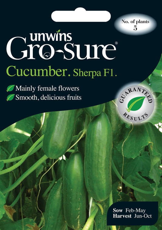 Unwins Cucumber Sherpa F1 5 Seeds