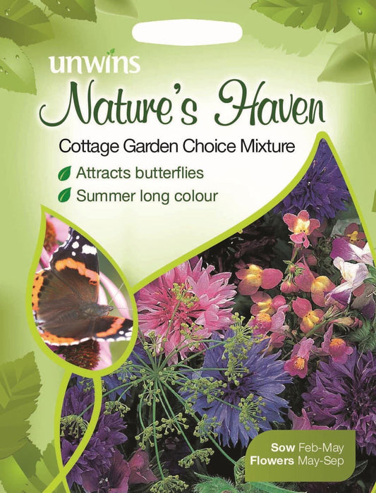 Unwins Nature's Haven Cottage Garden Choice Mixture 1g Seeds