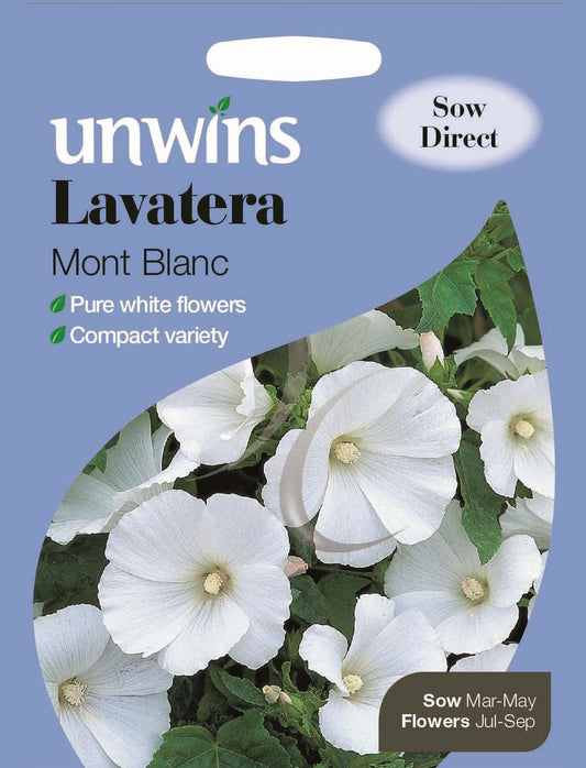 Unwins Lavatera Mont Blanc (d) 100 Seeds