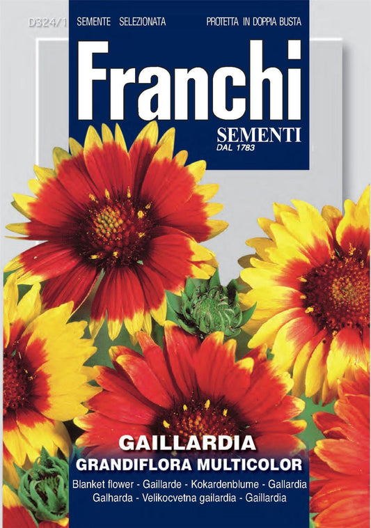 Franchi Seeds of Italy - Flower - FDBF_ 324-1 - Gaillardia Aristata Mix - Blanket Flower - Seeds