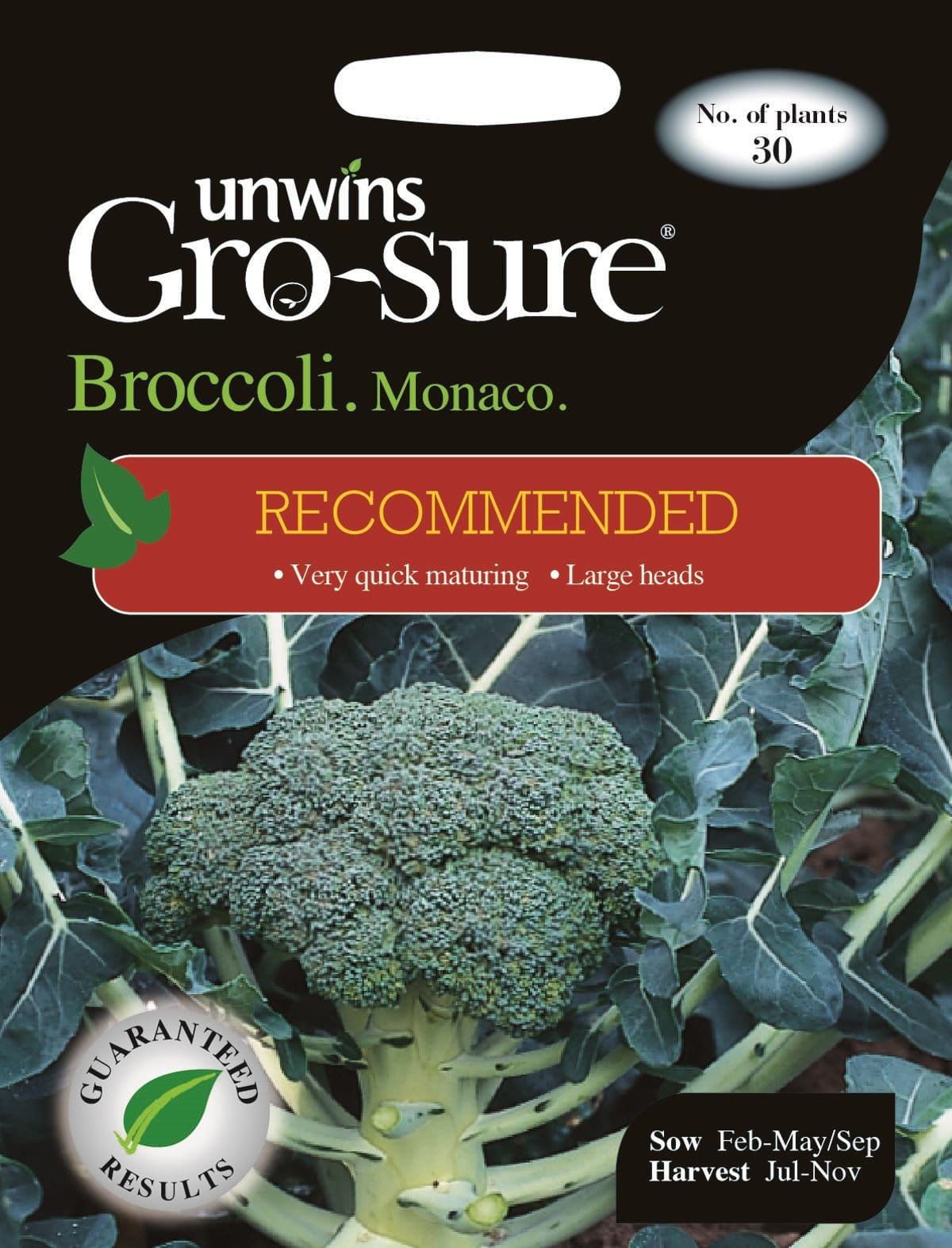 Unwins Broccoli Monaco F1 (Recommended) 25 Seeds