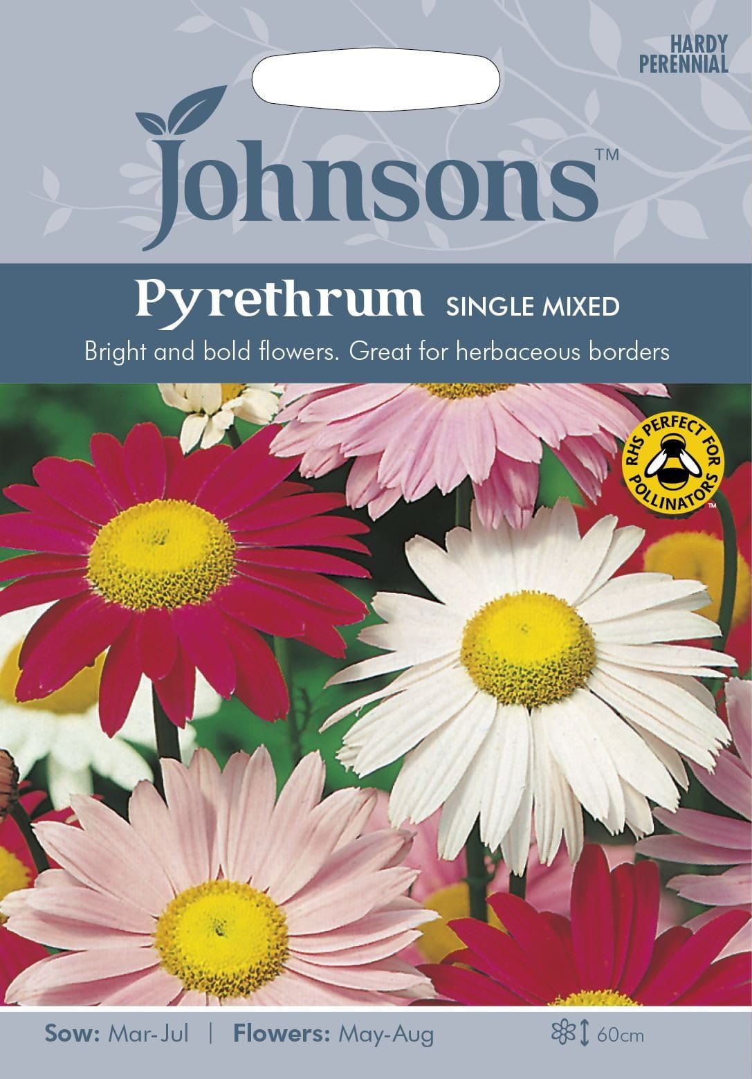 Johnsons Pyrethrum Single Mixed 125 Seeds