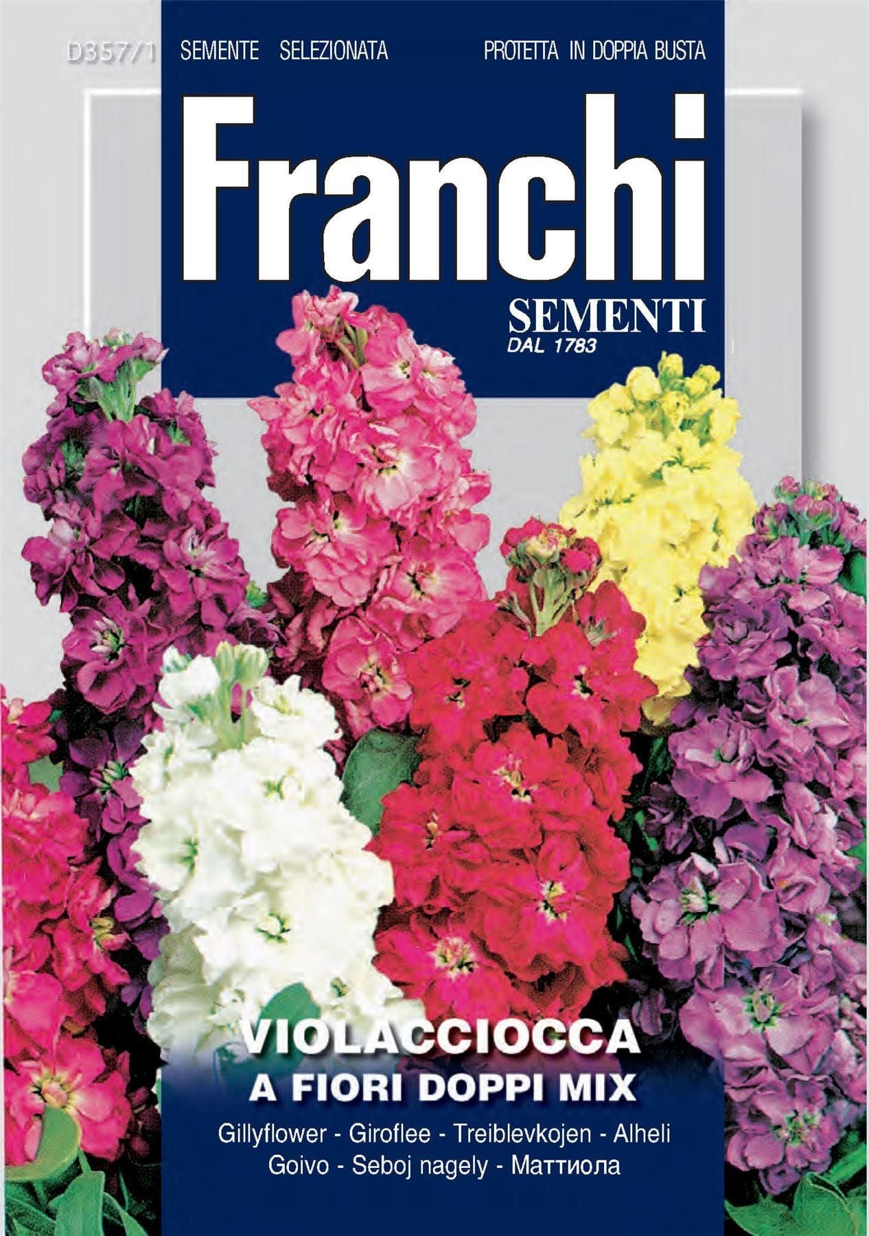 Franchi Seeds of Italy - Flower - FDBF_ 357-1 - Mattiola Incana - Scented Stock - Seeds
