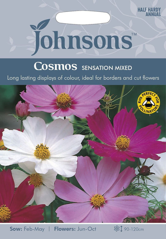 Johnsons Cosmos Sensation Mixed 120 Seeds