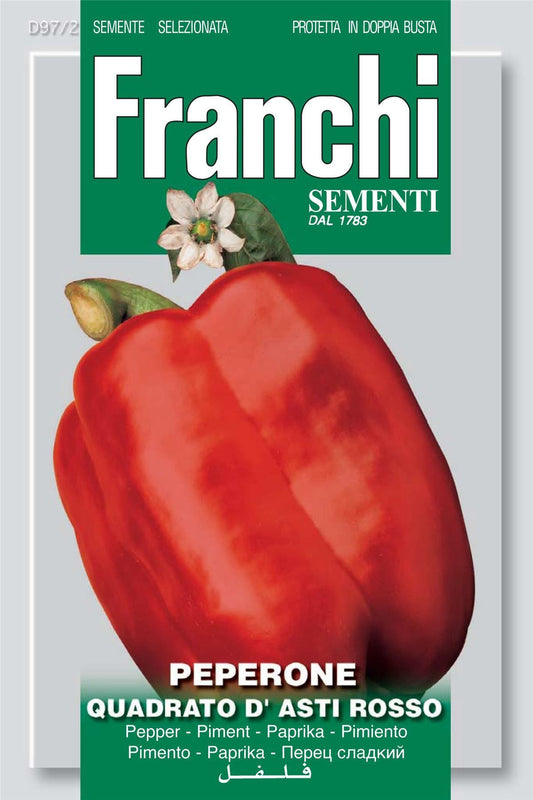 Franchi Seeds of Italy Pepper Quadrato D'Asti Rosso Seeds