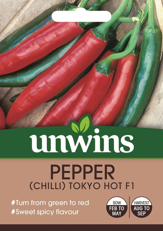 Unwins Pepper (Chilli) Tokyo Hot F1 Seeds