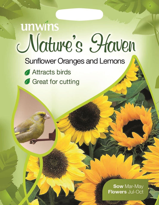 Unwins Nature's Haven Sunflower Oranges and Lemons 20 Seeds