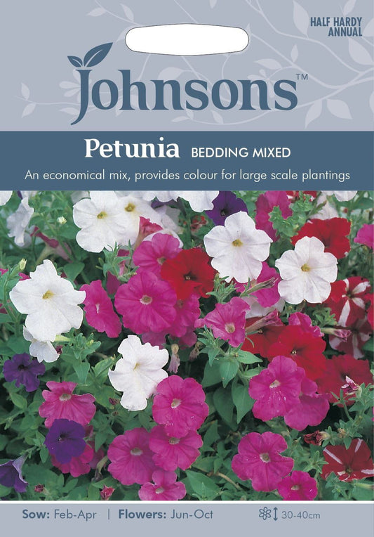 Johnsons Petunia Bedding Mixed 750 Seeds