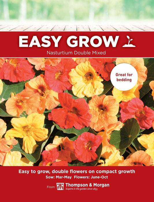 Thompson & Morgan - EasyGrow - Flower - Nasturtium - Double Mixed - 30 Seeds