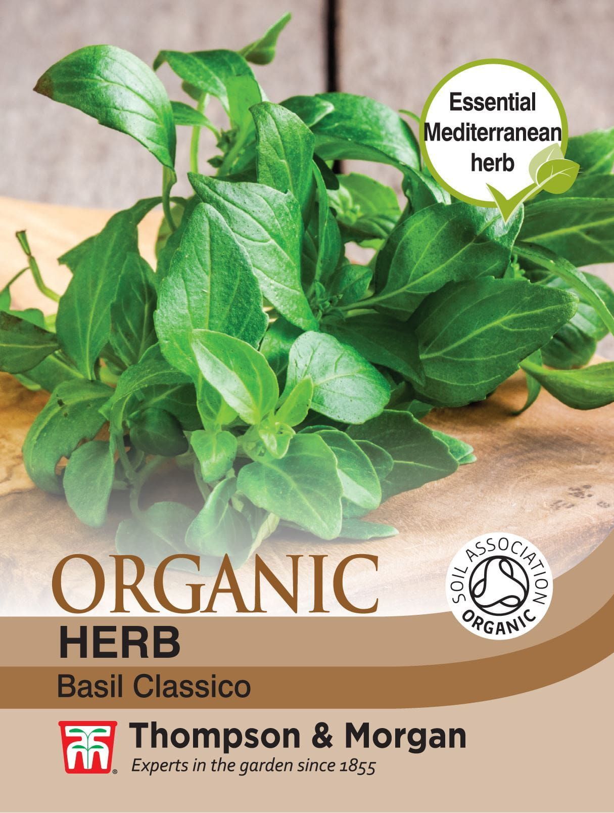 Thompson & Morgan - Organic - Herb - Basil - Classico - 250 Seeds