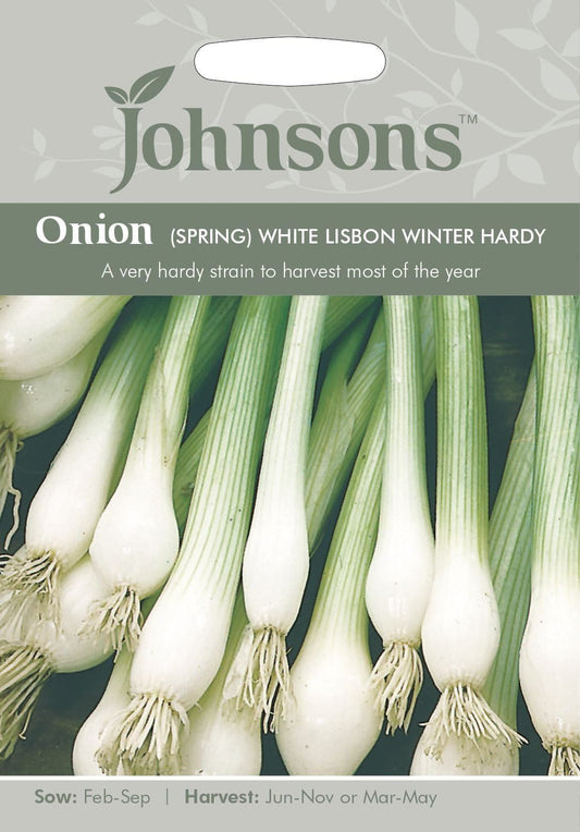 Johnsons Spring Onion White Lisbon Winter Hardy 600 Seeds