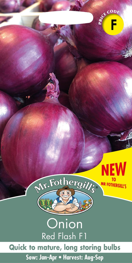 Mr Fothergills - Vegetable - Onion - Red Flash F1 -  Seeds
