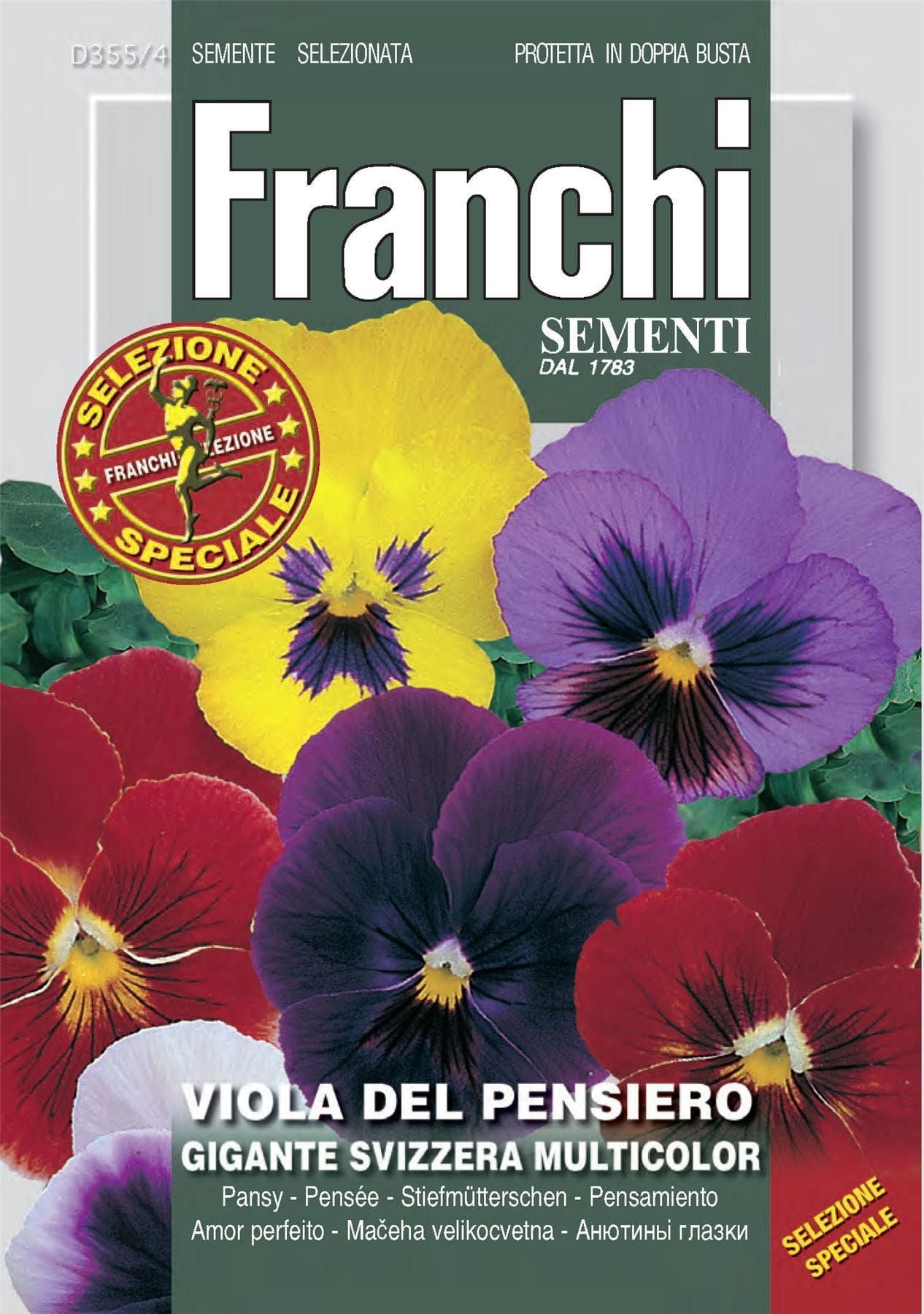 Franchi Seeds of Italy - Flower - FDBF_S 355-4 - Viola - Gigantic Swiss Mix - Seeds