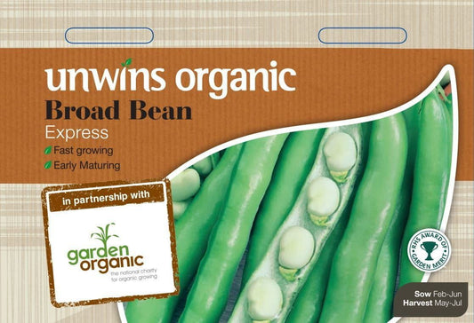 Unwins Organic Broad Bean Express 30 Seeds