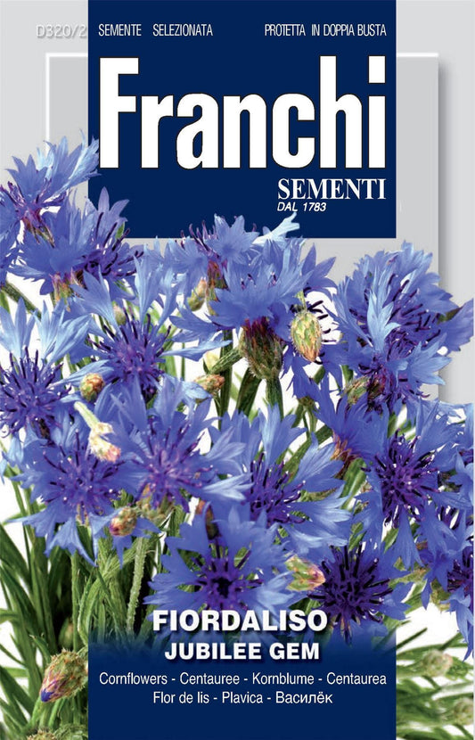 Franchi Seeds of Italy - Flower - FDBF_ 320-2 - Cornflower - Jubilee Gem - Seeds