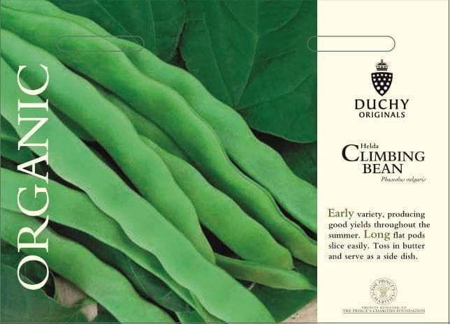 Thompson & Morgan Duchy Original Organic Vegetable Climbing Bean Helda 20 Seed