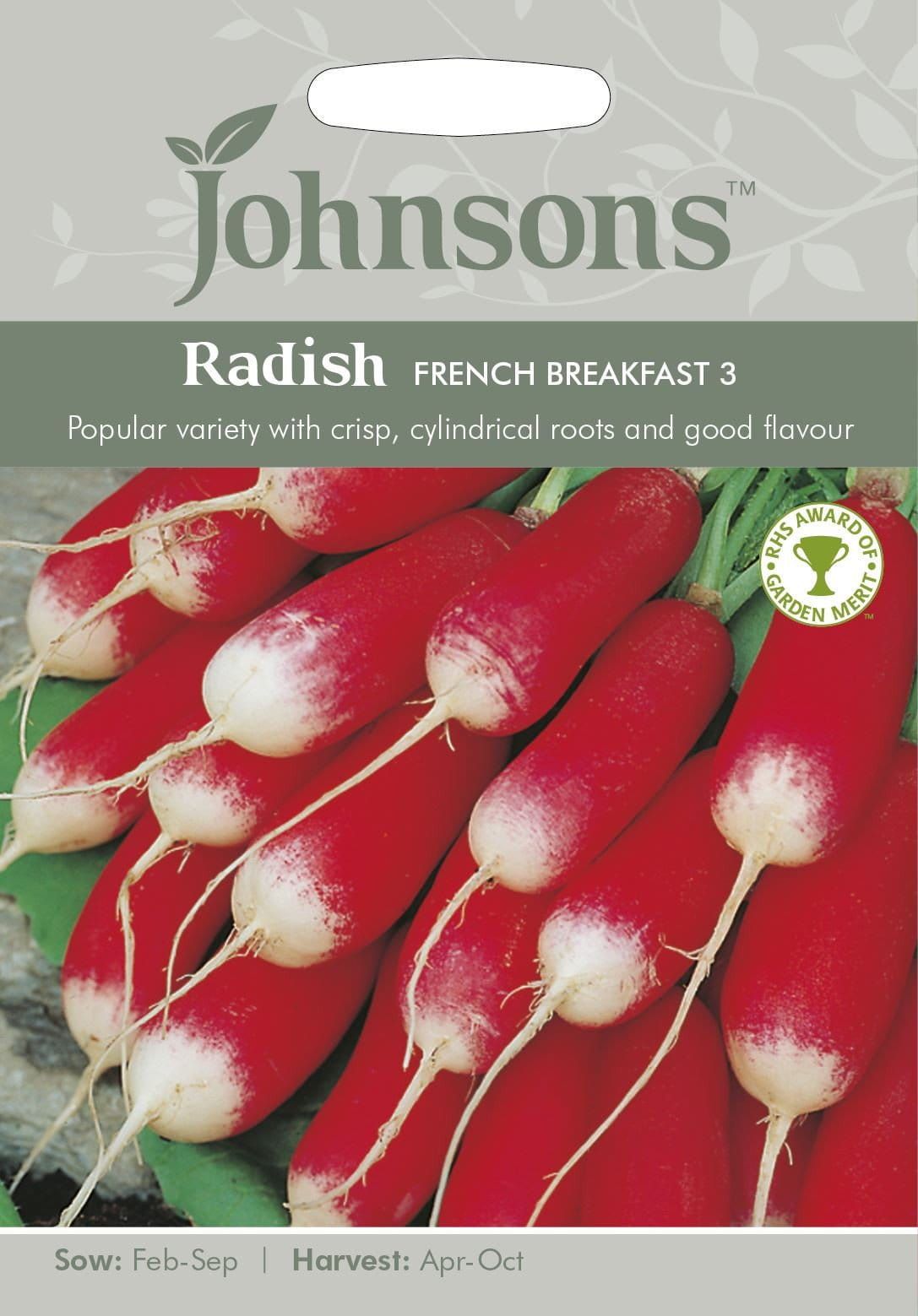 Johnsons Radish French Breakfast 3 1000 Seeds