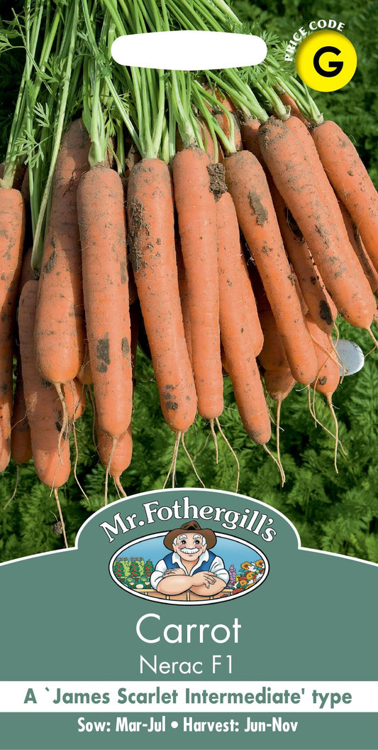 Mr Fothergills - Vegetable - Carrot - Nerac F1 -  Seeds