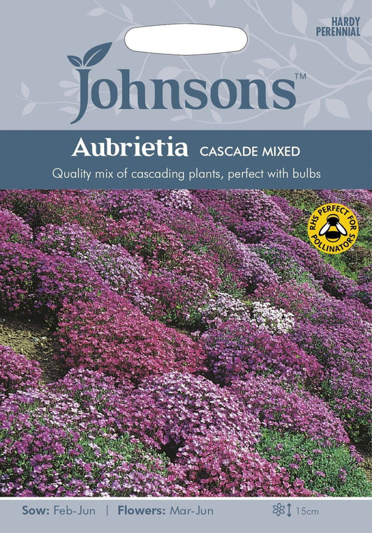 Johnsons Aubrieta Cascade Mixed 200 Seeds