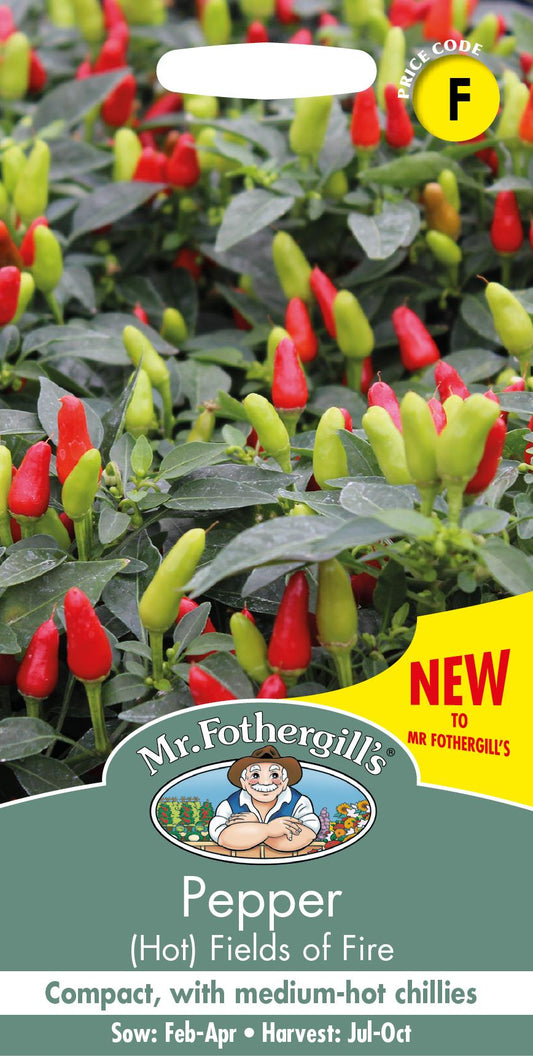 Mr Fothergills - Vegetable - Pepper - Fields Of Fire (Hot) -  Seeds