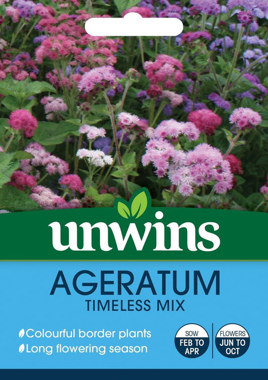 Unwins Ageratum Timeless Mix 400 Seeds