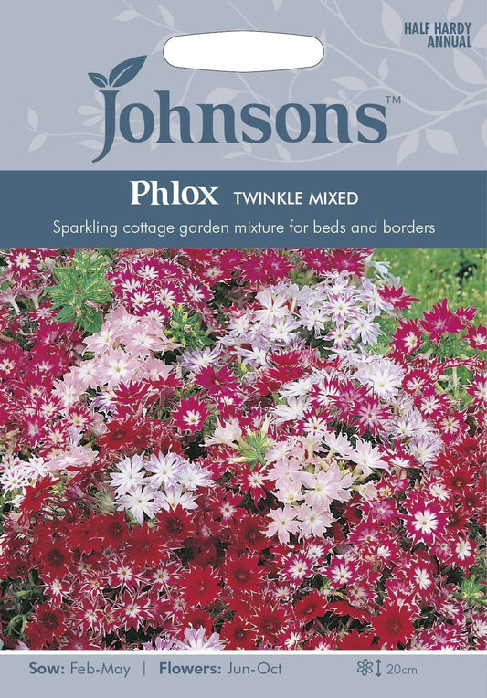 Johnsons Phlox Twinkle Mixed 200 Seeds