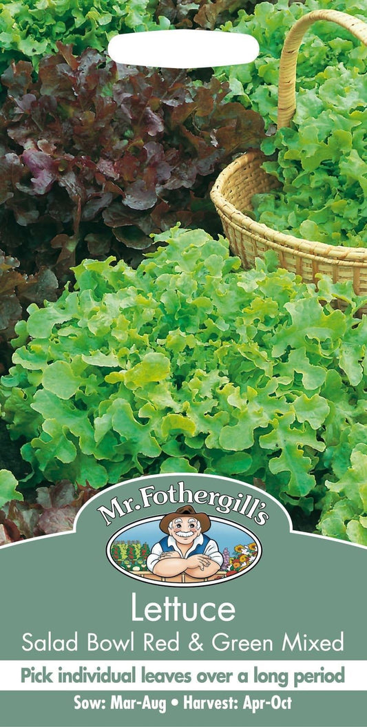 Mr Fothergills Lettuce Salad Bowl Red & Green Mixed 1250 Seeds