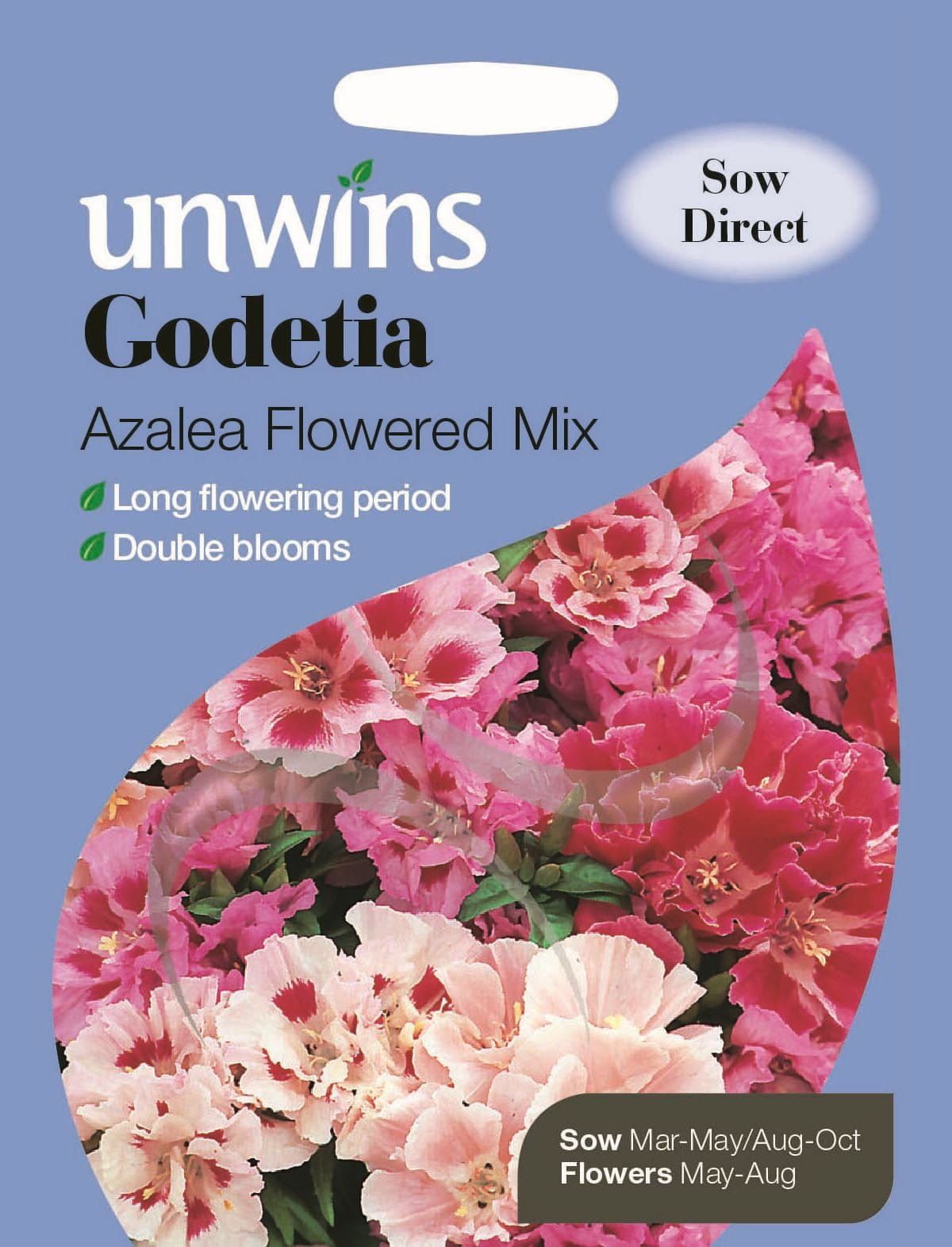 Unwins Godetia Azalea Flowered Mix 800 Seeds