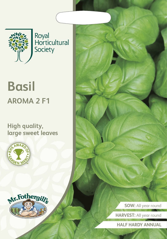 Mr Fothergills RHS Basil Aroma 2 300 Seeds