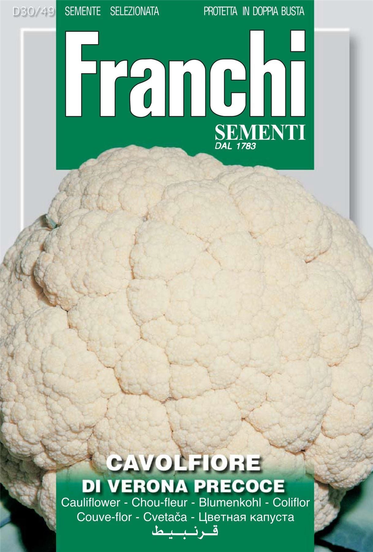 Franchi Seeds of Italy Cauliflower Di Verona Precoce Seeds