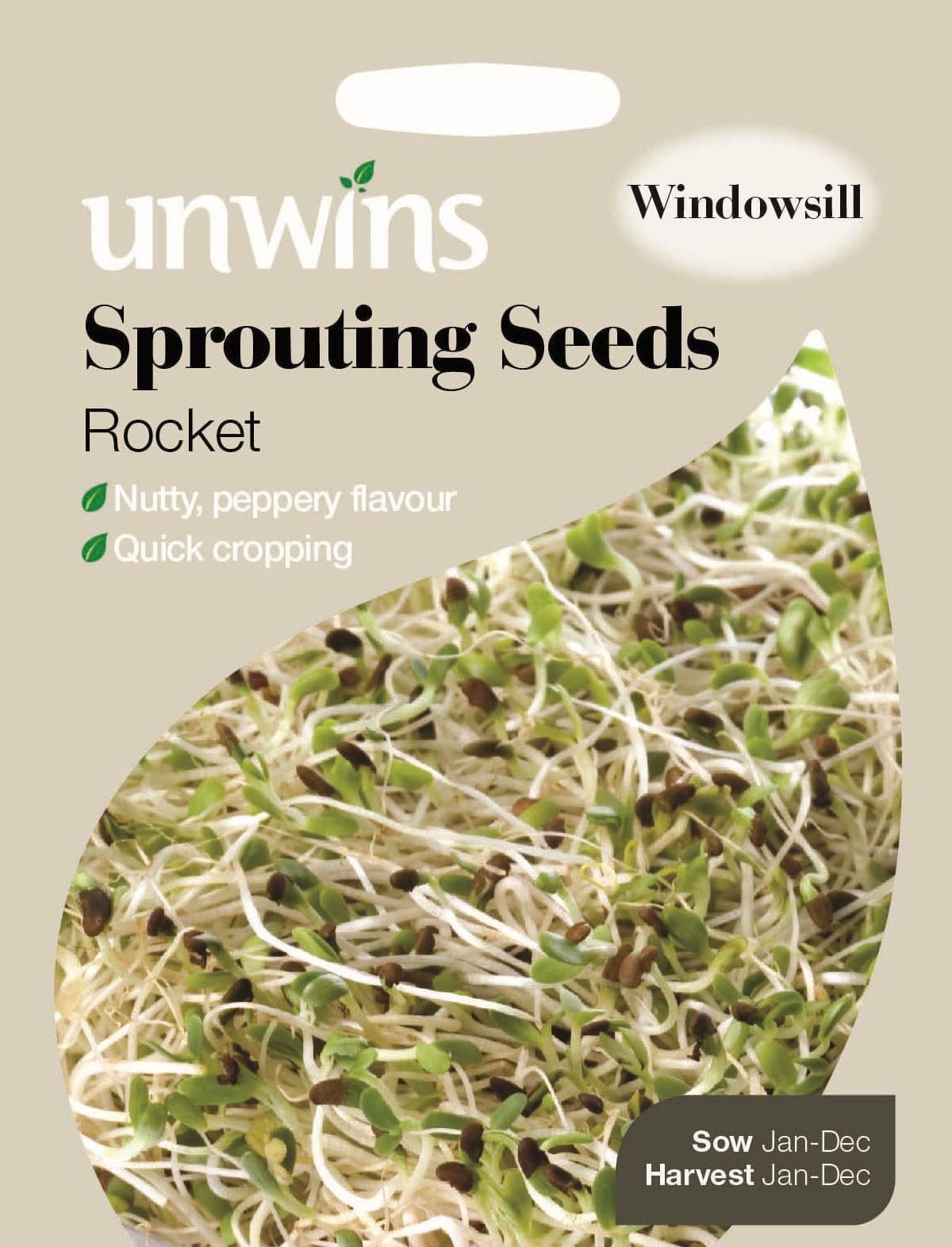 Unwins Sprouting Seeds Rocket 6000 Seeds