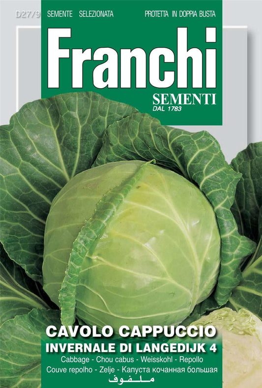 Franchi Seeds of Italy White Cabbage Langedijker Dauer Seeds
