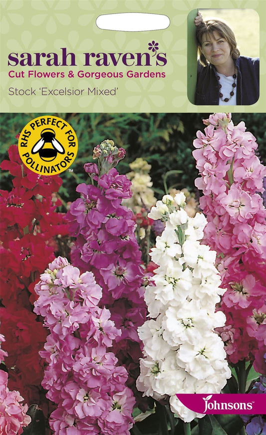 Johnsons Sarah Raven's Stock Excelsior Mixed 250 Seeds