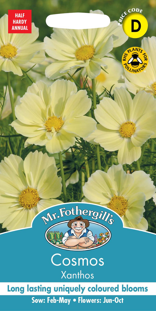 Mr Fothergills - Flower - Cosmos - Xanthos - 20 Seeds