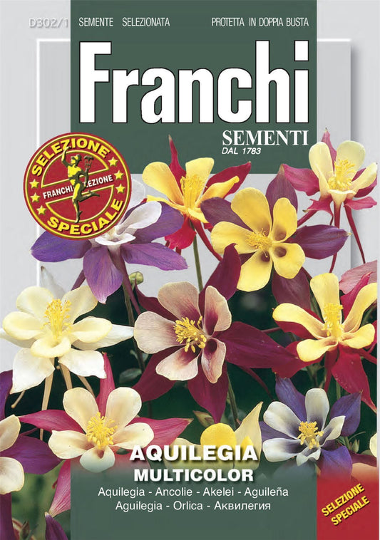 Franchi Seeds of Italy - Flower - FDBF_S 302-1 - Aquilegia Mixed - Columbine - Seeds