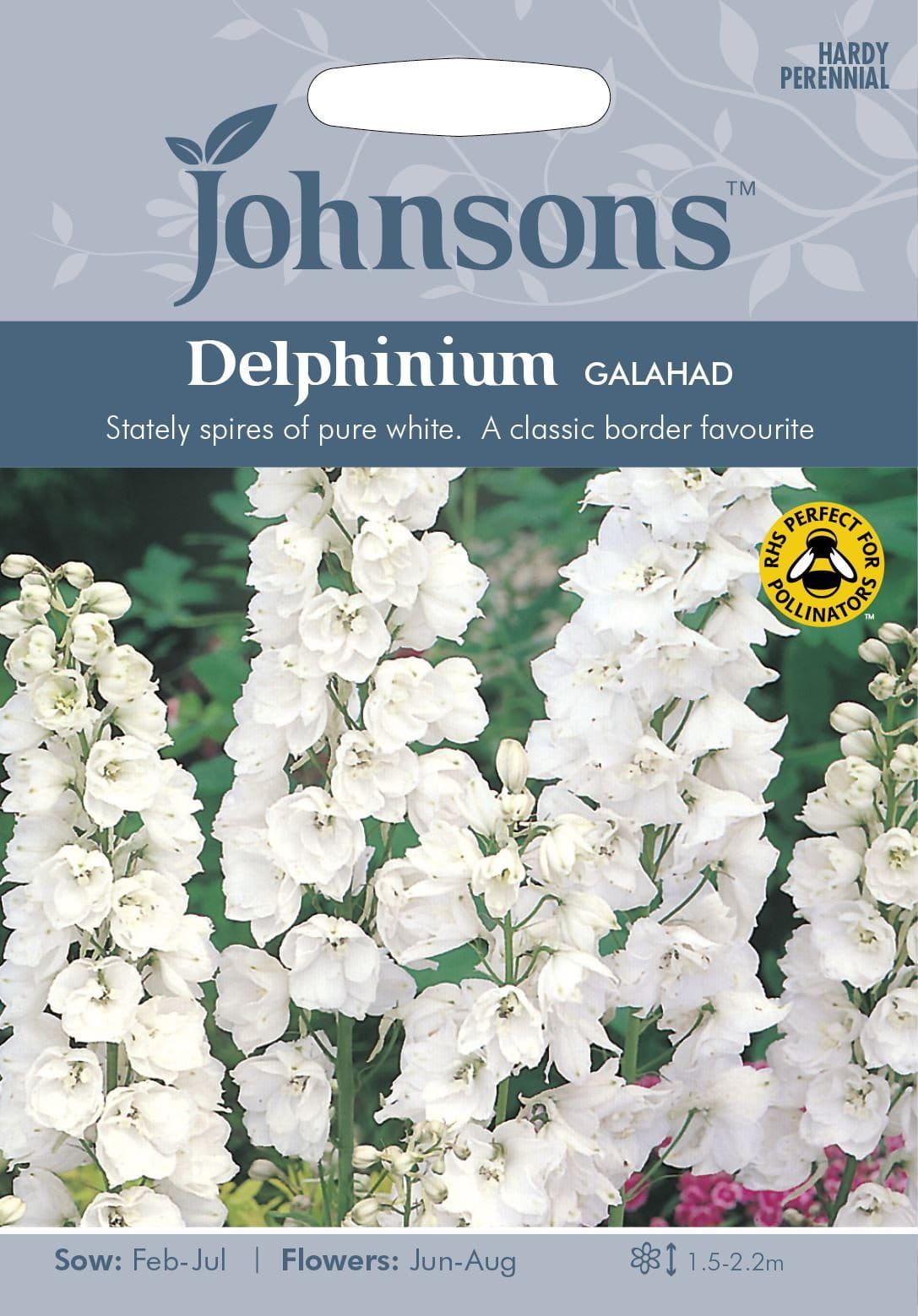 Johnsons Delphinium Galahad 60 Seeds