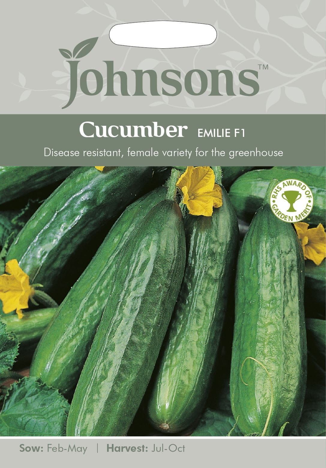 Johnsons Cucumber Emilie F1 6 Seeds