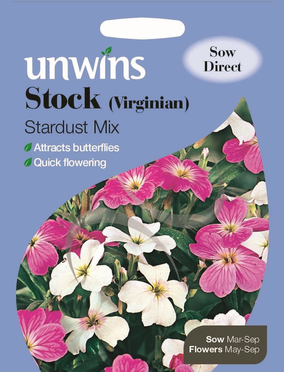 Unwins Stock Virginian Stardust Mix 3000 Seeds