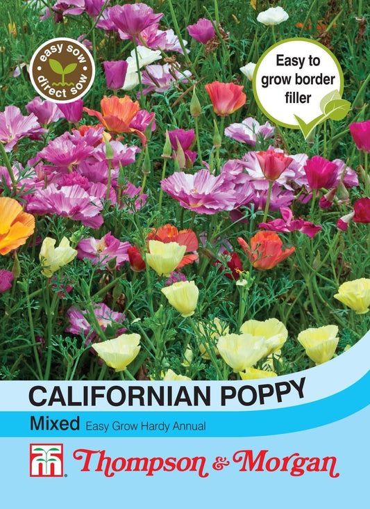 Thompson & Morgan Californian Poppy Monarch Mixed 600 Seed