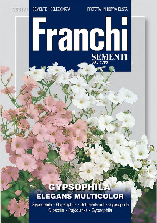 Franchi Seeds of Italy - Flower - FDBF_ 331-1 - Gypsophila elegant Mix - Bridal Veil - Seeds