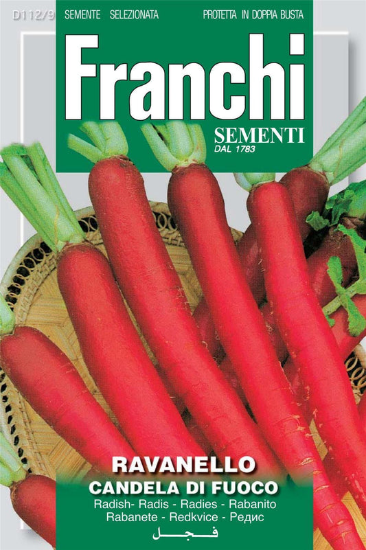 Franchi Seeds of Italy Radish Candela Di Fuoco Seeds
