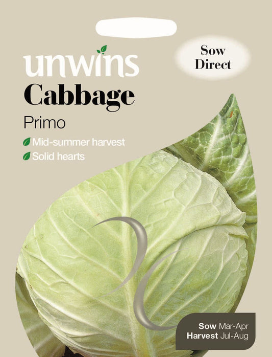 Unwins Cabbage Primo 200 Seeds