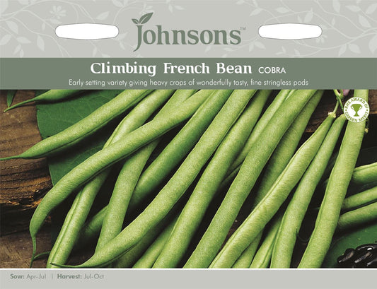 Johnsons Climbing Bean Cobra 75 Seeds