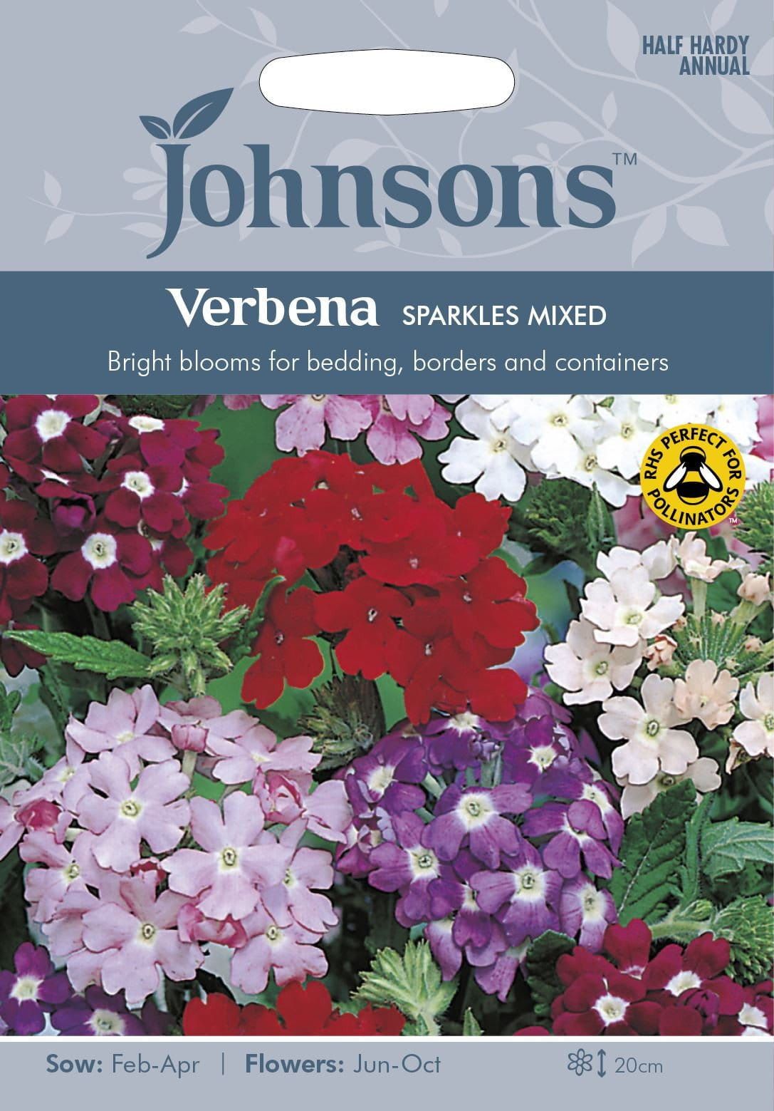 Johnsons Verbena Sparkles Mixed 125 Seeds