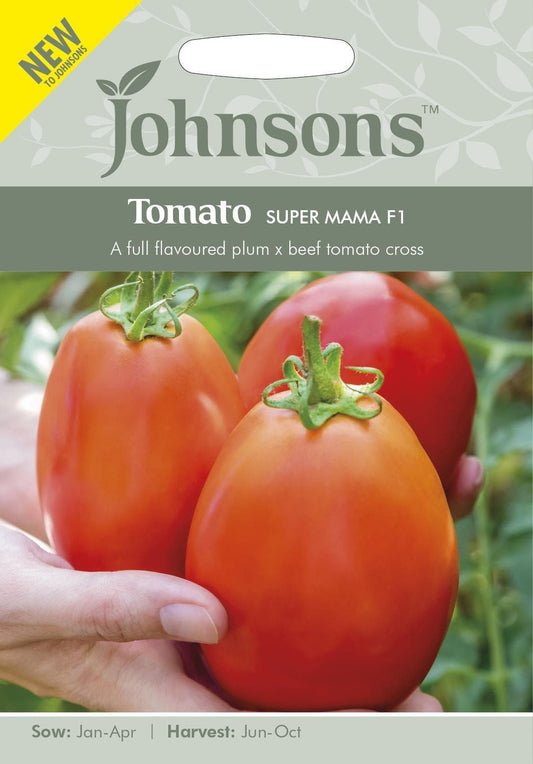 Johnsons Tomato Super Mama F1 Hybrid 10 Seeds